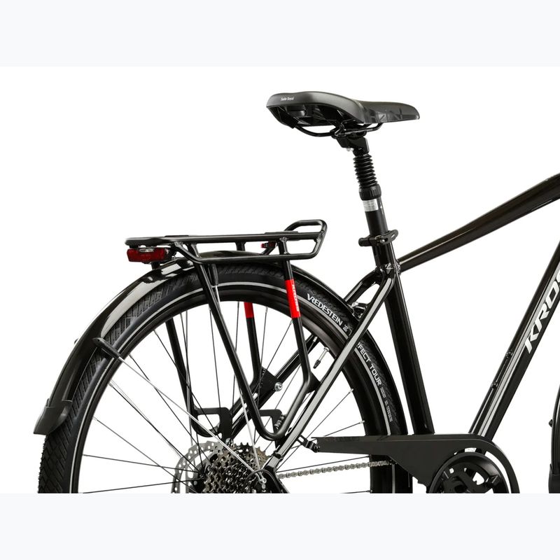 Men's trekking bike KROSS Trans 7.0 black/silver/shine 9