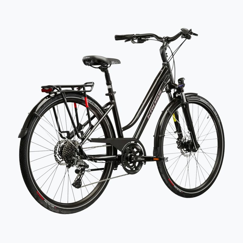 Women's trekking bike KROSS Trans 7.0 W black/pink/shine 3