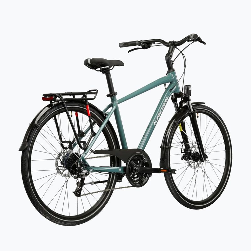 Men's trekking bike KROSS Trans 3.0 green/silver/shine 3