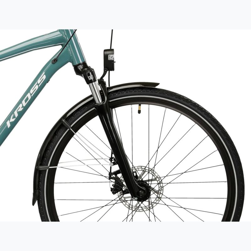 Men's trekking bike KROSS Trans 3.0 green/silver/shine 6