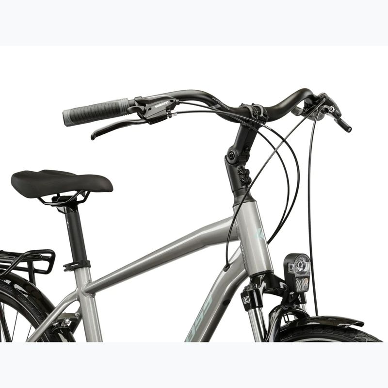 Men's trekking bike KROSS Trans 3.0 silver/blue/shine 4