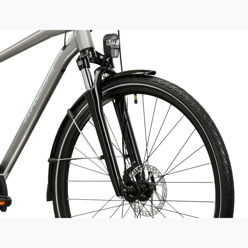 Men's trekking bike KROSS Trans 3.0 silver/blue/shine 5