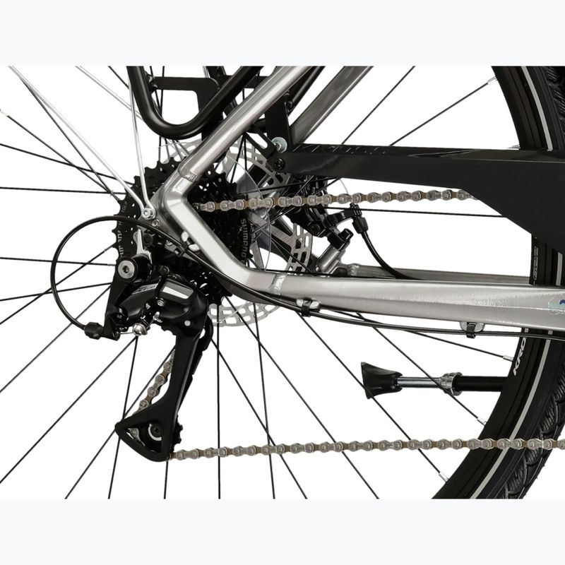 Men's trekking bike KROSS Trans 3.0 silver/blue/shine 8