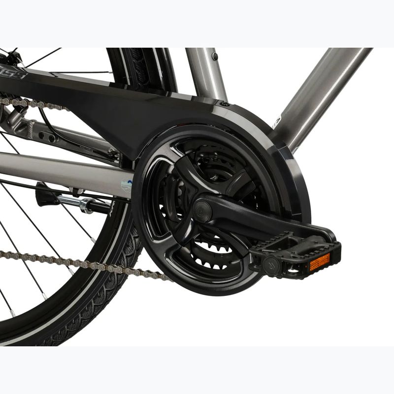 Men's trekking bike KROSS Trans 3.0 silver/blue/shine 9