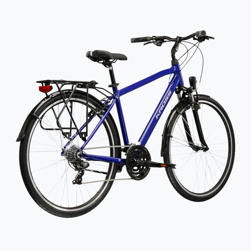 Men's trekking bike KROSS Trans 1.0 navy/silver/shine 3