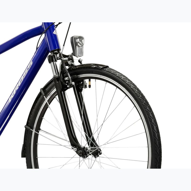 Men's trekking bike KROSS Trans 1.0 navy/silver/shine 5