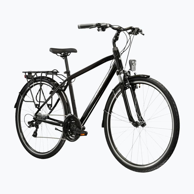 Men's trekking bike KROSS Trans 1.0 black/silver/shine 2