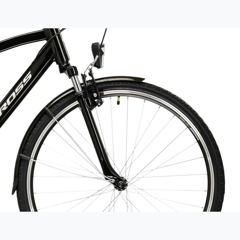 Men's trekking bike KROSS Trans 1.0 black/silver/shine 6