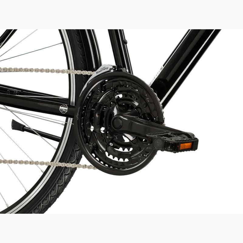 Men's trekking bike KROSS Trans 1.0 black/silver/shine 8