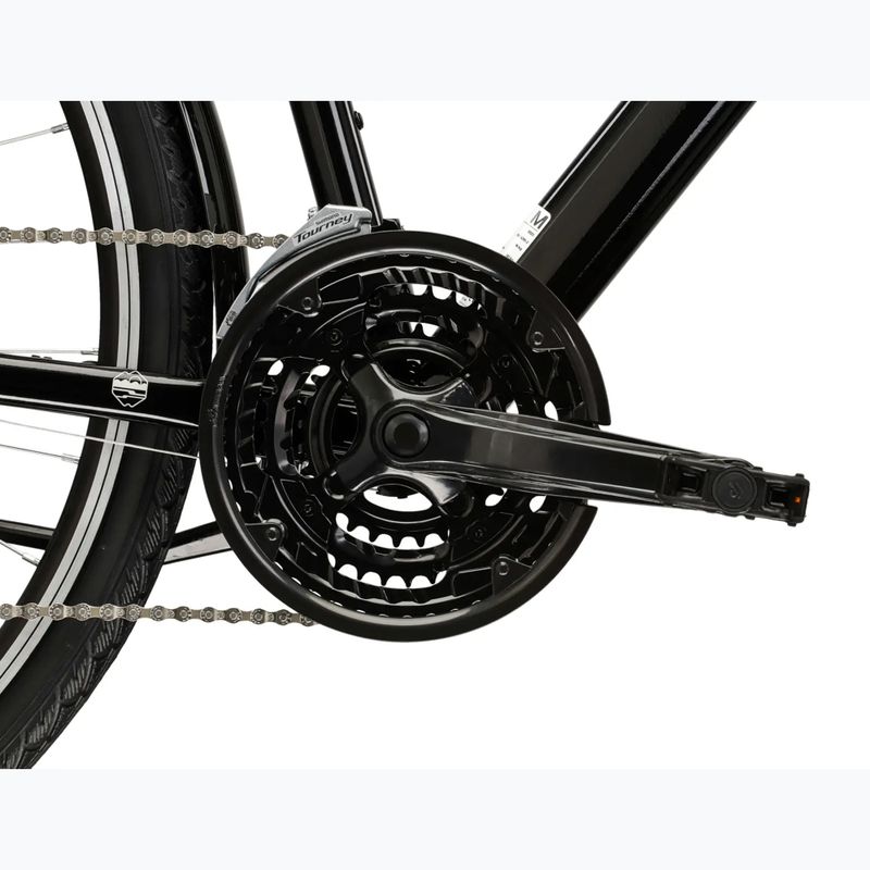 Men's trekking bike KROSS Trans 1.0 black/silver/shine 9