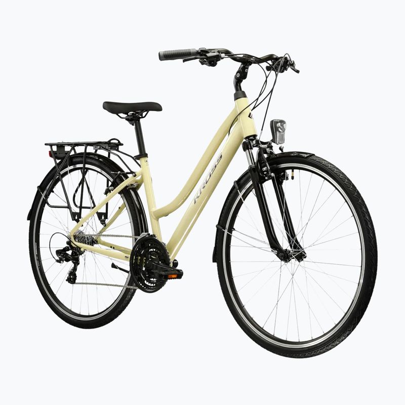 Women's trekking bike KROSS Trans 1.0 W beige/purple/shine 2