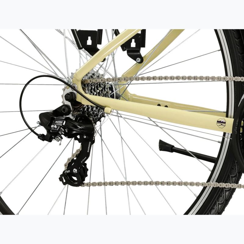 Women's trekking bike KROSS Trans 1.0 W beige/purple/shine 7