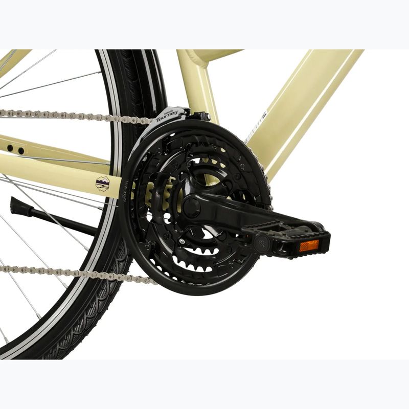 Women's trekking bike KROSS Trans 1.0 W beige/purple/shine 8