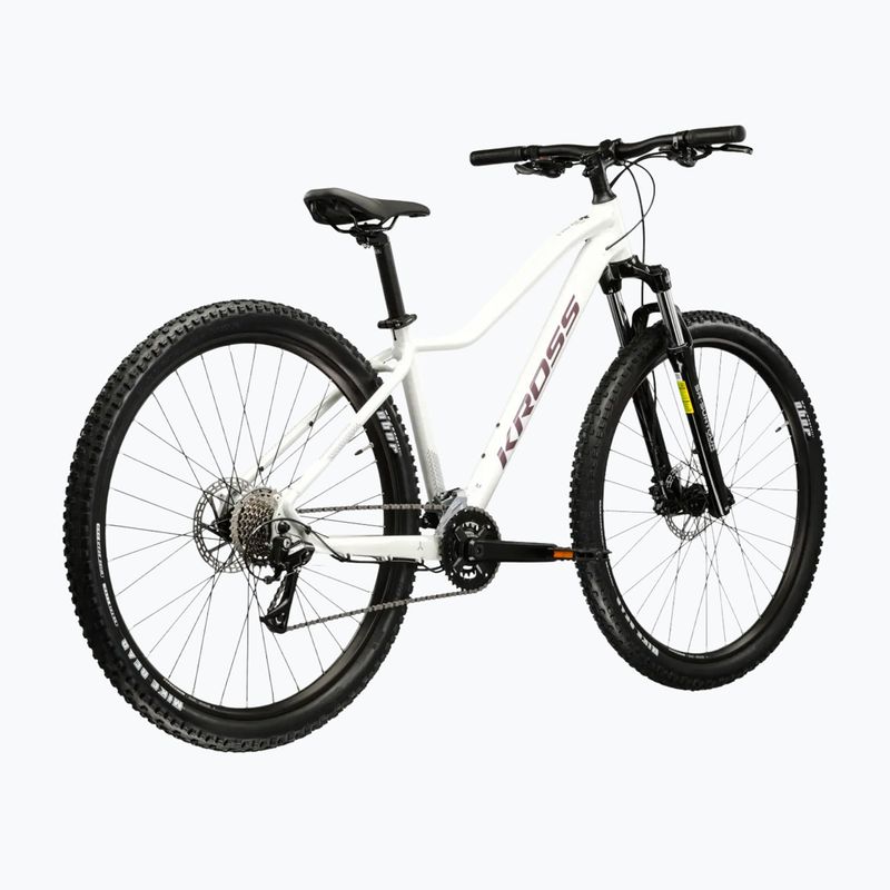 Women's mountain bike KROSS Lea 4.0 W 27.5 white/purple/shine 3