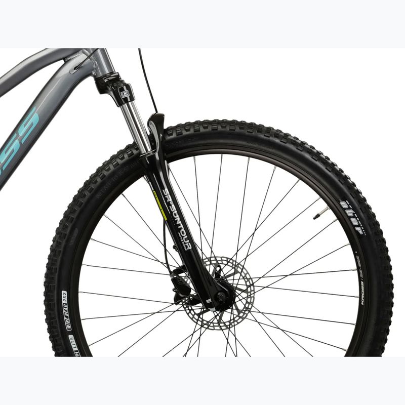 Women's mountain bike KROSS Lea 4.0 W 27.5 grey/turquoise/shine 6