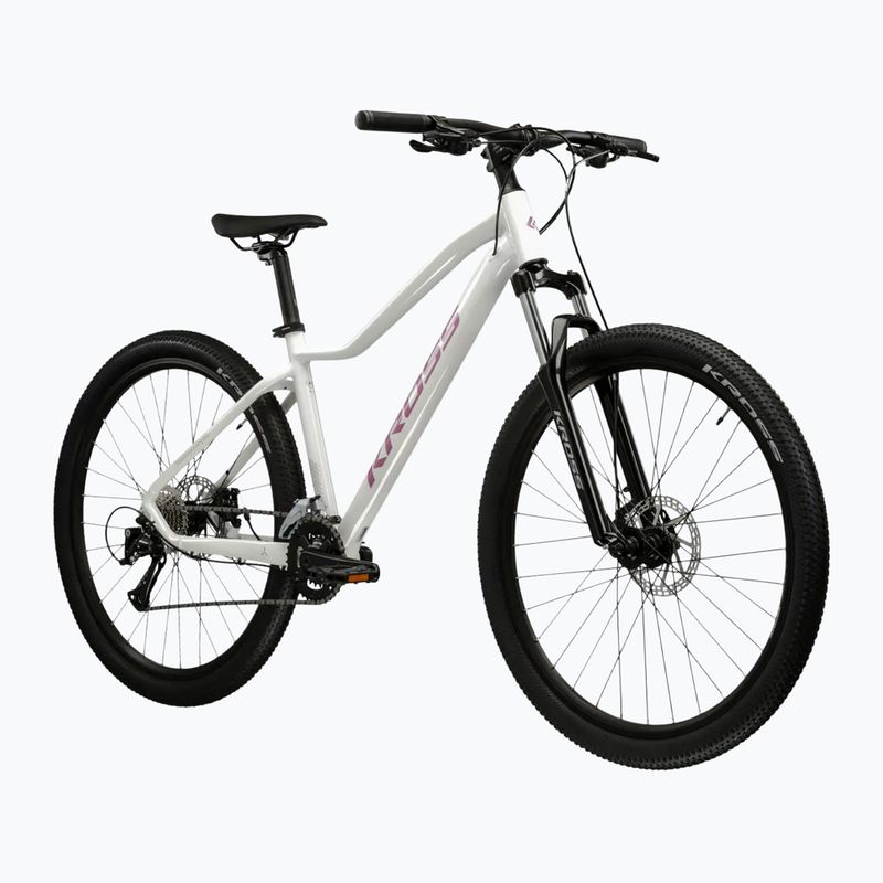 Women's mountain bike KROSS Lea 3.0 W 27.5 white/pink/shine 2