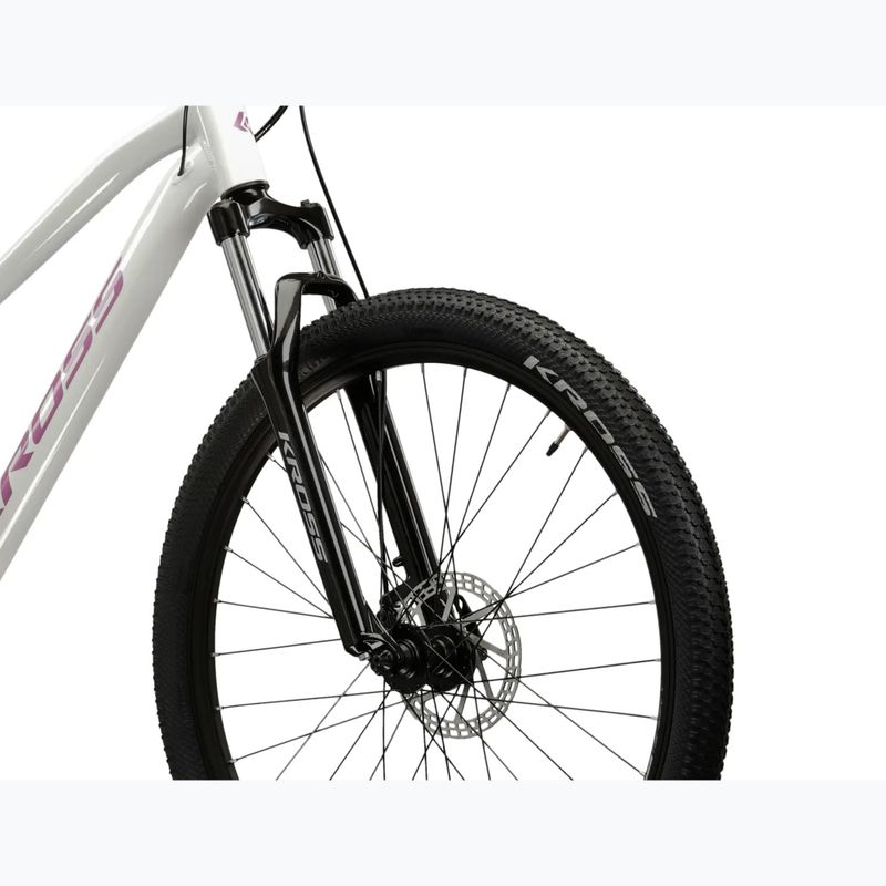 Women's mountain bike KROSS Lea 3.0 W 27.5 white/pink/shine 5