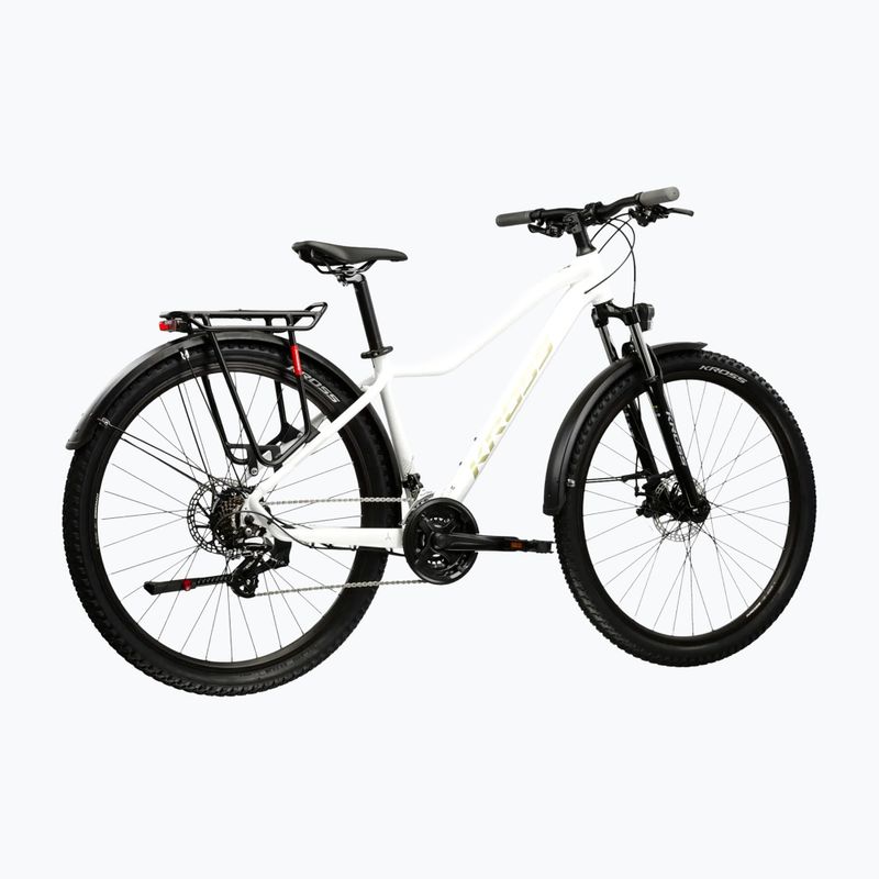 Women's mountain bike KROSS Lea 2.0 Eq W 27.5 white/gold/shine 3