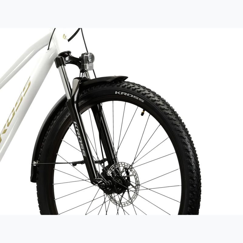 Women's mountain bike KROSS Lea 2.0 Eq W 27.5 white/gold/shine 5