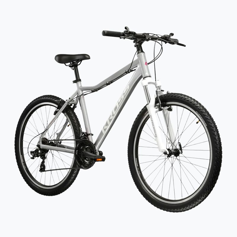 Women's mountain bike KROSS Lea 1.0 silver/white/shine 2