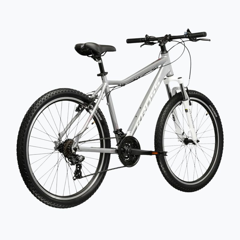 Women's mountain bike KROSS Lea 1.0 silver/white/shine 3