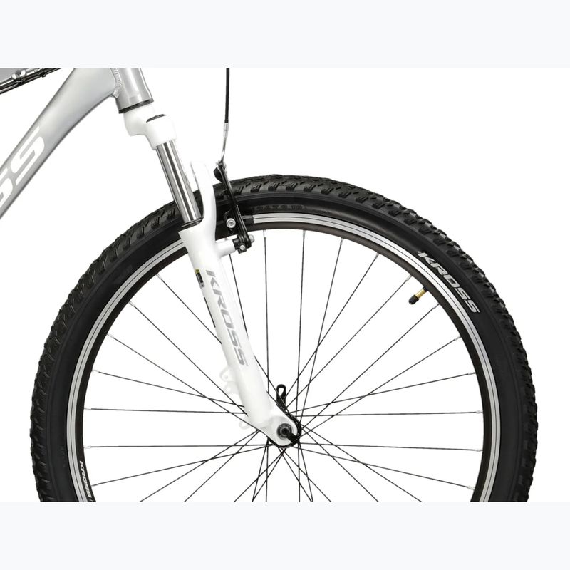 Women's mountain bike KROSS Lea 1.0 silver/white/shine 6