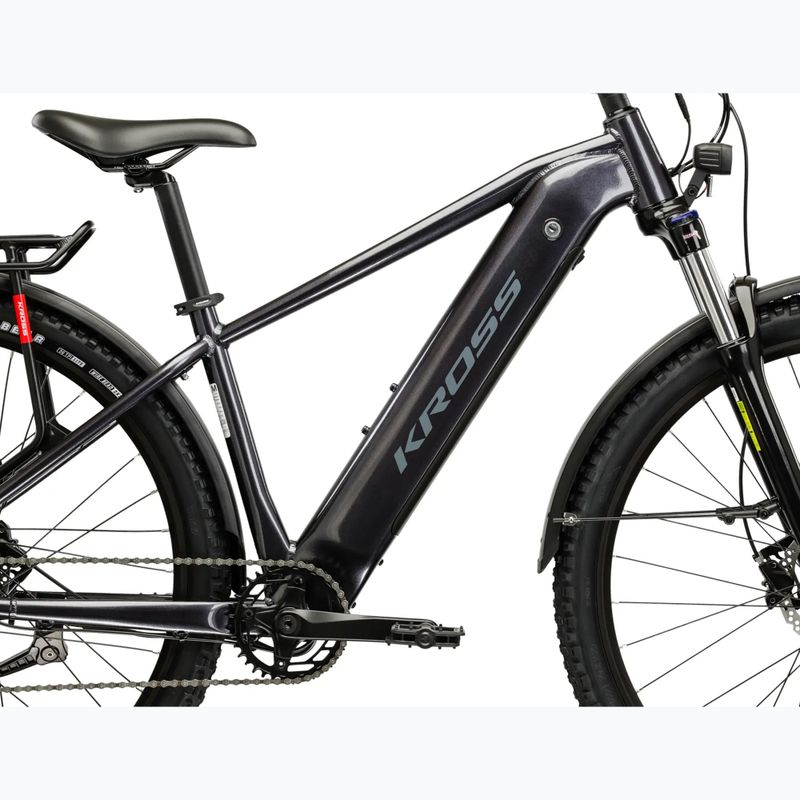 Electric bike KROSS Hexagon Boost 1.0 Eq el. graphite/graphite/shine 11