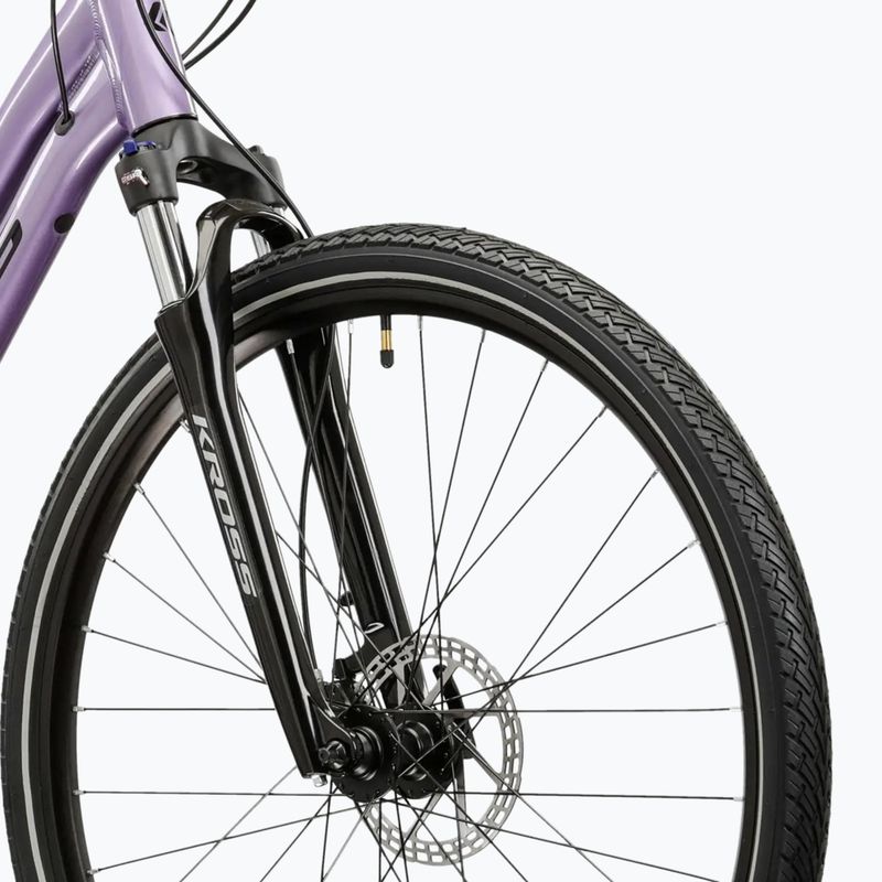 Women's cross bike KROSS Evado 5.0 W purple/black/shine 5
