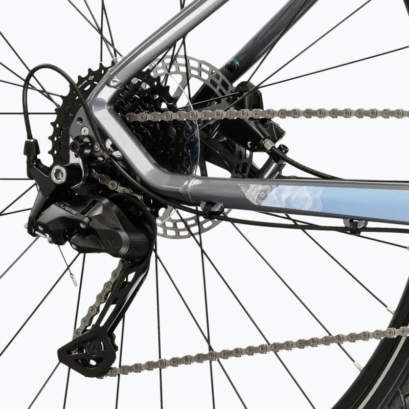 Women's cross bike KROSS Evado 5.0 W grey/blue/shine 8