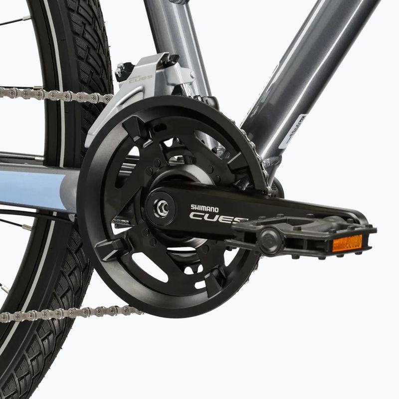 Women's cross bike KROSS Evado 5.0 W grey/blue/shine 9