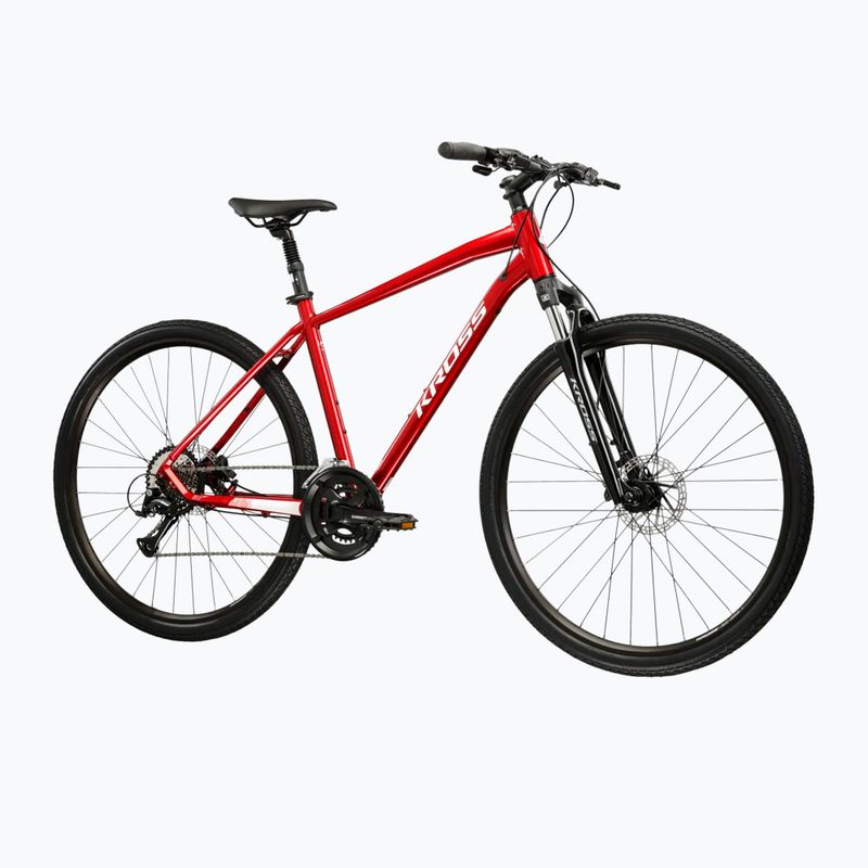 Cross bike KROSS Evado 4.0 maroon/white/shine 2