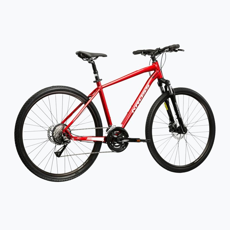 Cross bike KROSS Evado 4.0 maroon/white/shine 3