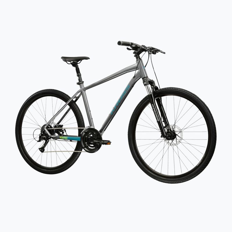 Cross bike KROSS Evado 3.0 grey/sea blue/shine 2