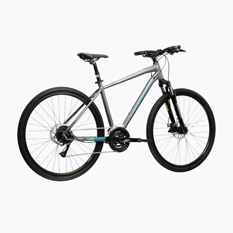 Cross bike KROSS Evado 3.0 grey/sea blue/shine 3