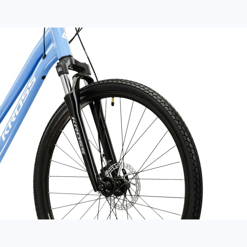 Women's cross bike KROSS Evado 3.0 W blue/white/shine 5