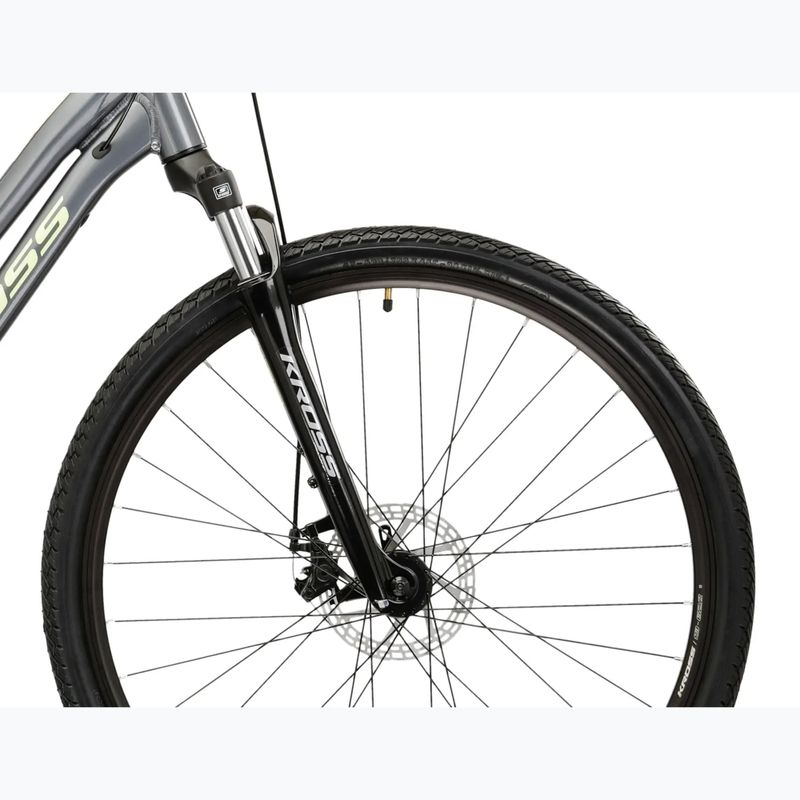 Women's cross bike KROSS Evado 3.0 W grey/green/shine 6