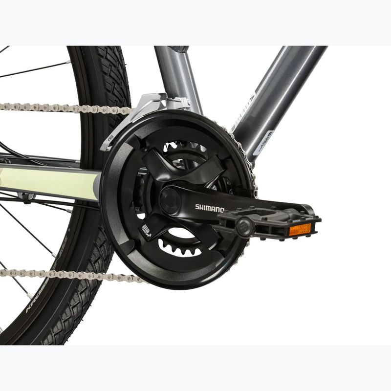 Women's cross bike KROSS Evado 3.0 W grey/green/shine 9