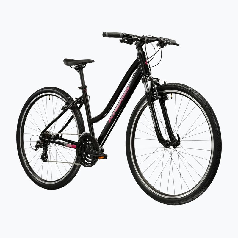 Women's cross bike KROSS Evado 2.0 W black/pink 2