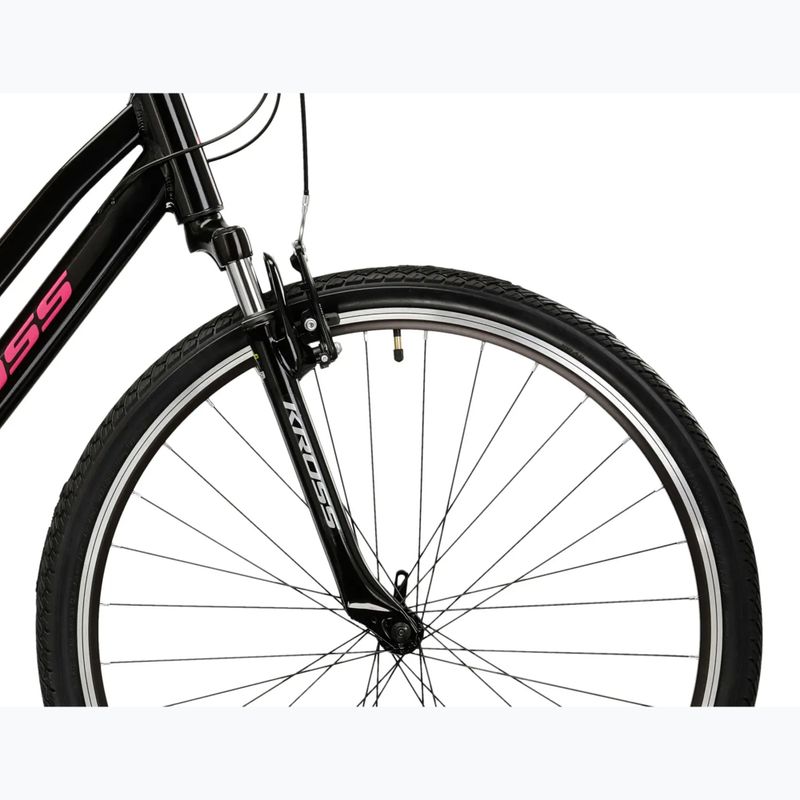 Women's cross bike KROSS Evado 2.0 W black/pink 6