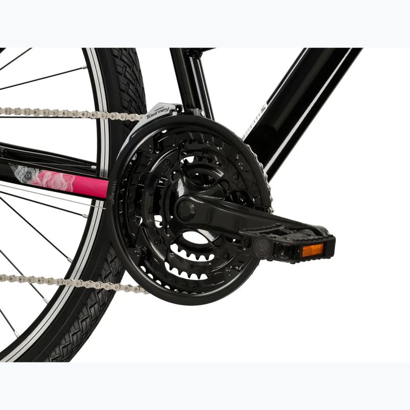 Women's cross bike KROSS Evado 2.0 W black/pink 8