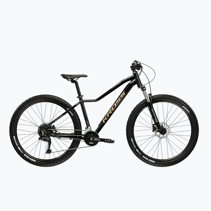 Women's mountain bike KROSS Lea 5.0 27,5" black/gold/shine