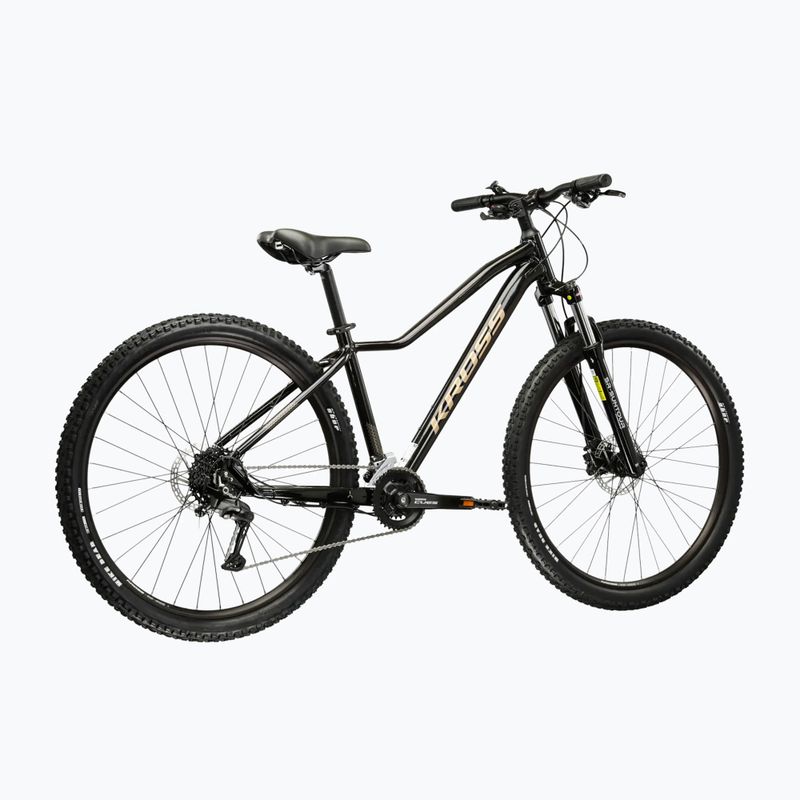 Women's mountain bike KROSS Lea 5.0 27,5" black/gold/shine 3