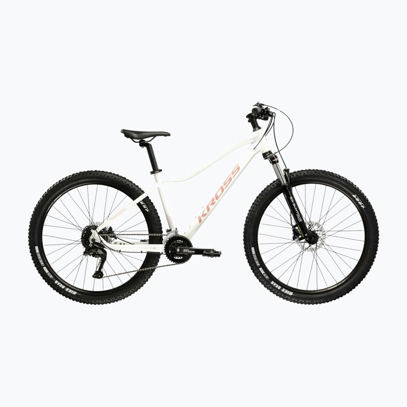 Women's mountain bike KROSS Lea 5.0 27,5" white/pink/shine