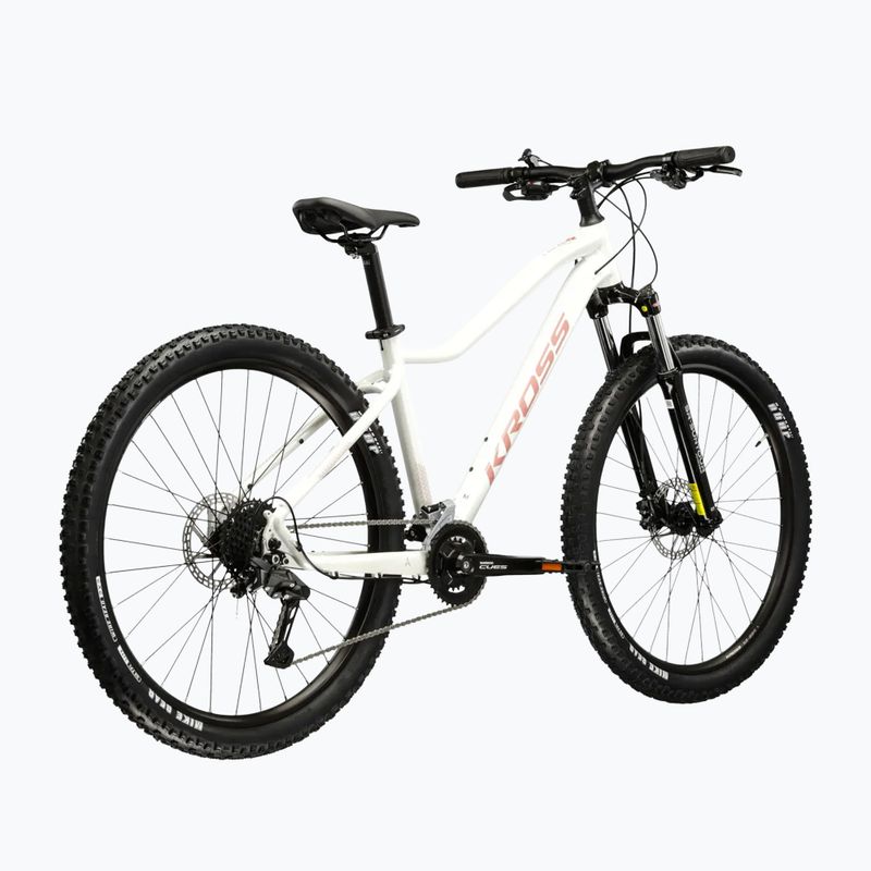 Women's mountain bike KROSS Lea 5.0 27,5" white/pink/shine 3