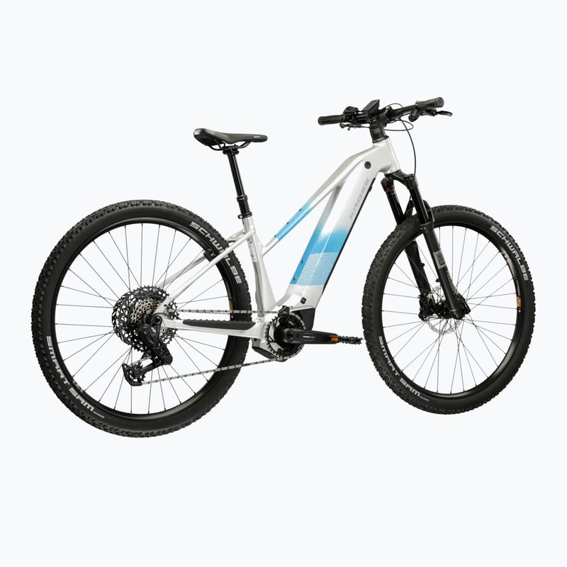 Women's electric bike KROSS Influx Hyb 5.0 W 27.5 el. 800 Wh silver/blue/shine 3