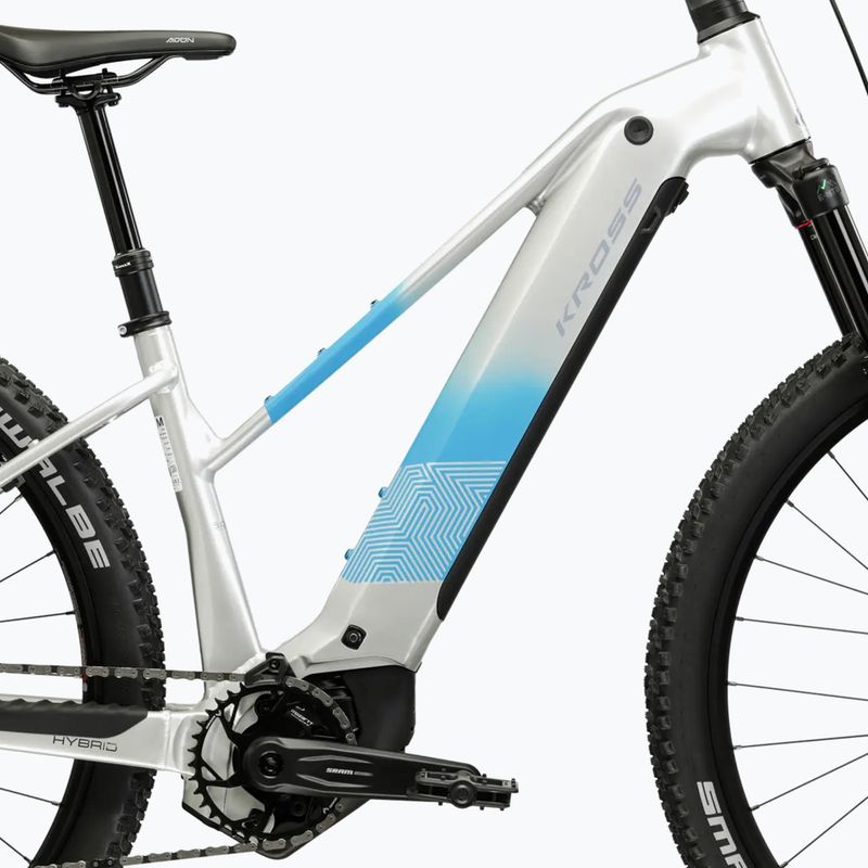 Women's electric bike KROSS Influx Hyb 5.0 W 27.5 el. 800 Wh silver/blue/shine 11