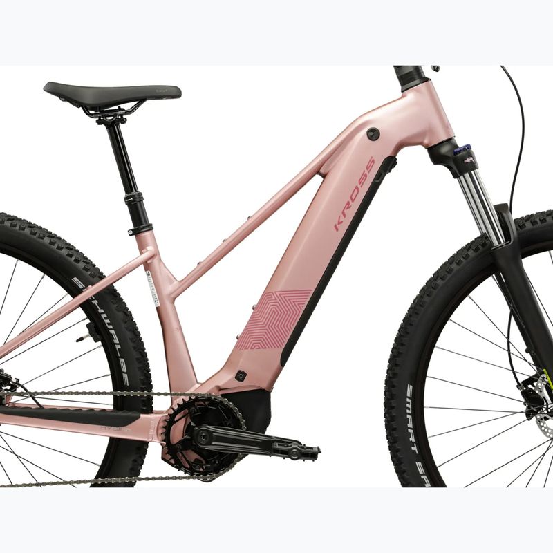 Women's electric bike KROSS Influx Hyb 3.0 29 el. 800 Wh pink/maroon/matte 12