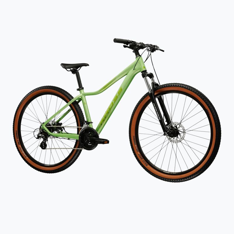 Women's mountain bike KROSS Lea X200 W 29 green/green/matte 2