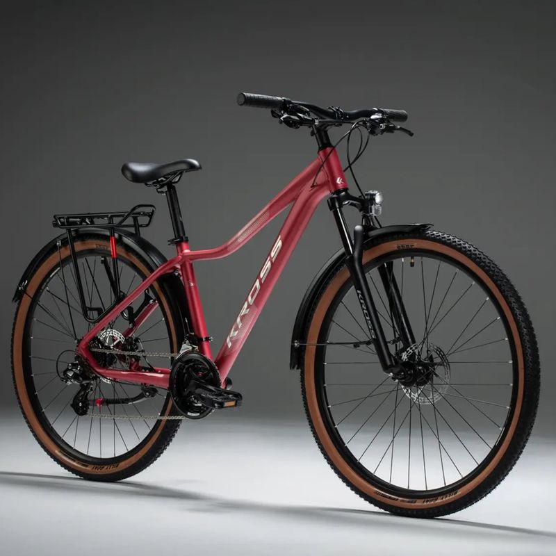 Women's mountain bike KROSS Lea X200 Eq W 27.5 pink/silver/matte 11