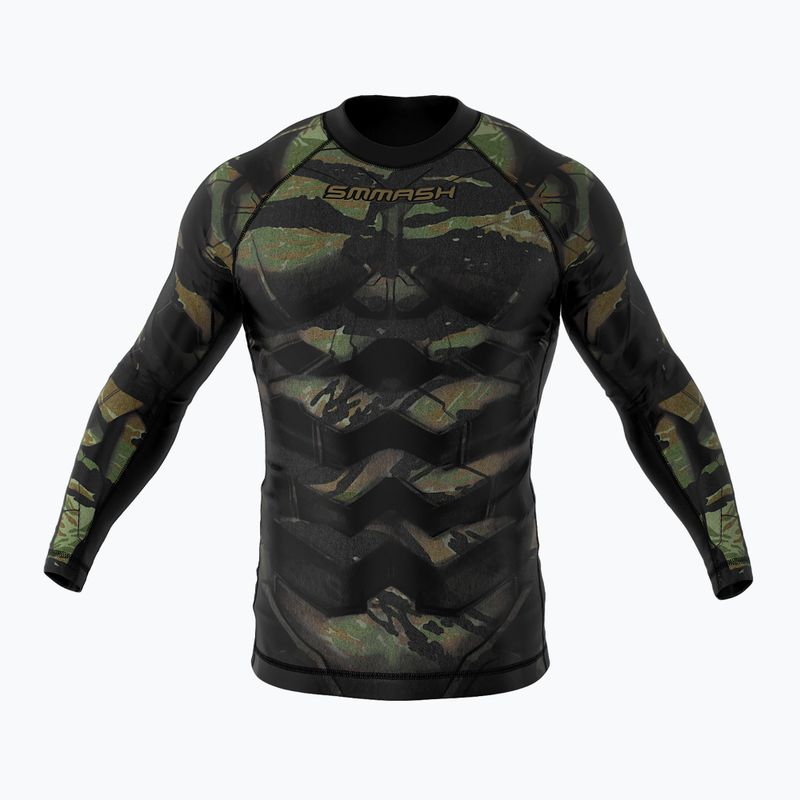 SMMASH Tiger Armour men's longsleeve rashguard black-green RSO3